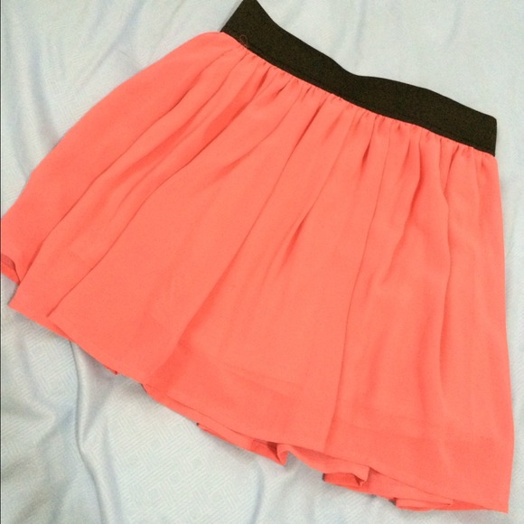Peach colored skirt