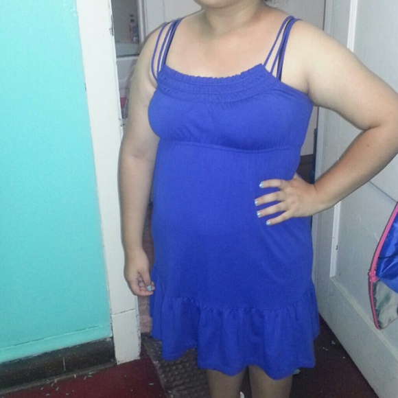 Royal blue casual dress