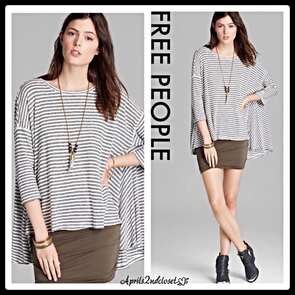 Free People Tops - FREE PEOPLE IN THE SAND LINEN BLEND HI-LO TEE