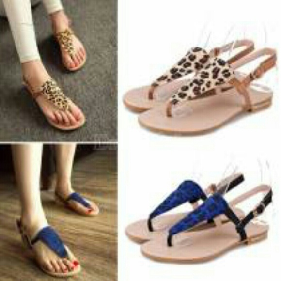Cheetah or blue sandals!