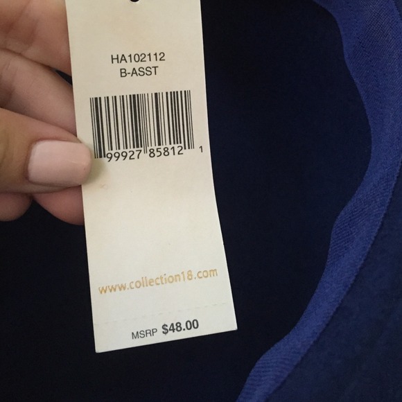 SOLD Dark Blue Wide Brim Floppy Wool Hat - Picture 4 of 4