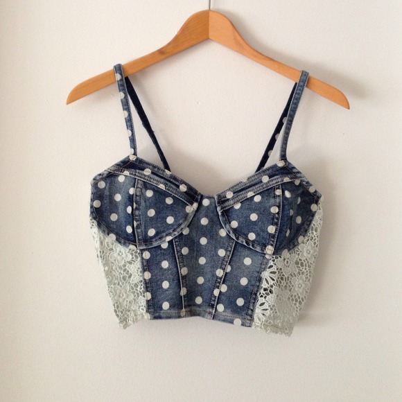 denim crop top