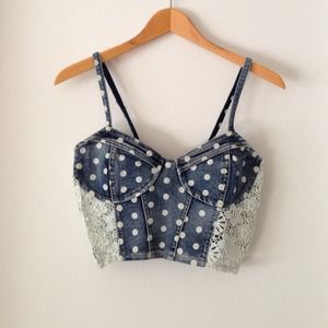 denim crop top