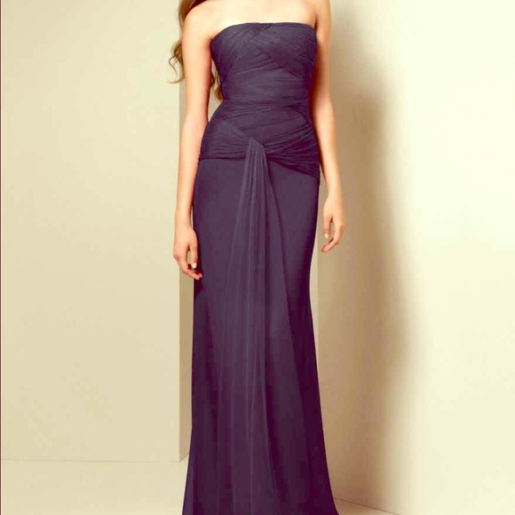 White by Vera wang bridesmaids gown in NAVY.