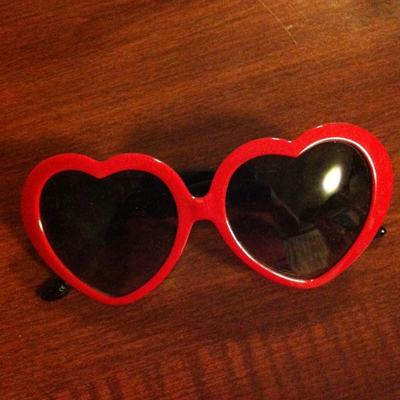 Red heart sunglasses