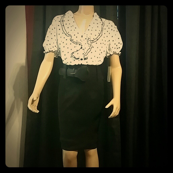 Nwt black and white dress