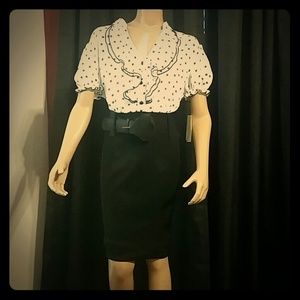 Nwt black and white dress