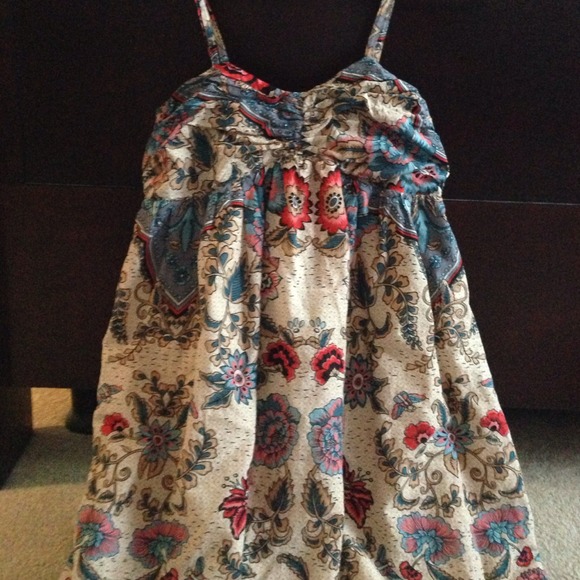 Cotton Floral Paisley Print Maxi Dress