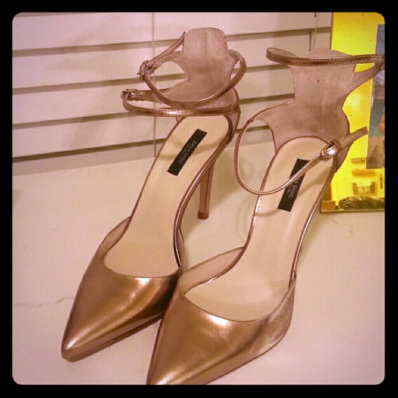 Zara pink gold sandals size 7