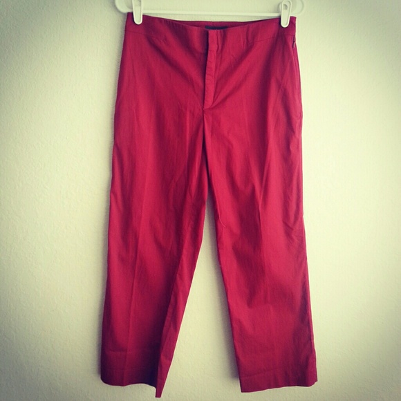 Banana Republic red / cranberry crop pants