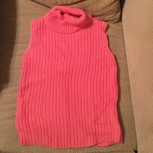 Pink knit turtle tank