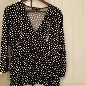 Polka dot baby doll shirt