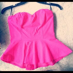 ❌Sold in a Bundle❌💖PINK Forever 21 Peplum 🎀💞