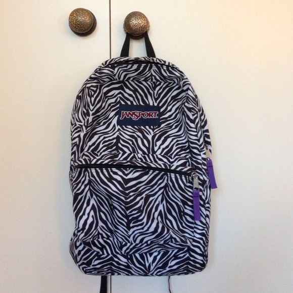 Jansport Zebra striped backpack !