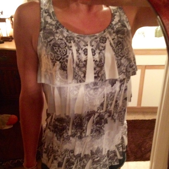 SOLD!!! Body Central Ruffle Tank - Picture 3 of 4