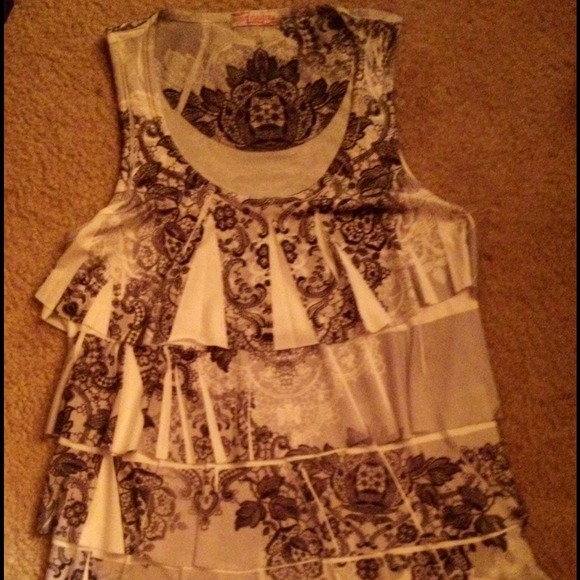 SOLD!!! Body Central Ruffle Tank - Picture 4 of 4