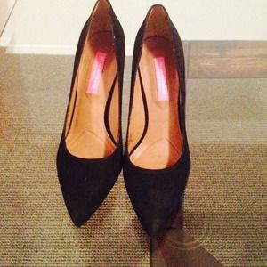 Black Suede Heels, size 8