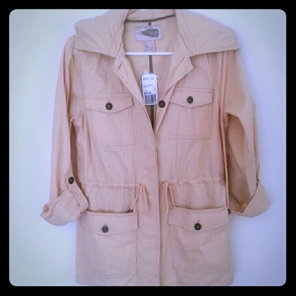 Muted peach utility jacket