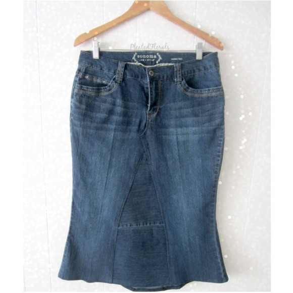 Reconstructed Sonoma Jean Denim Skirt