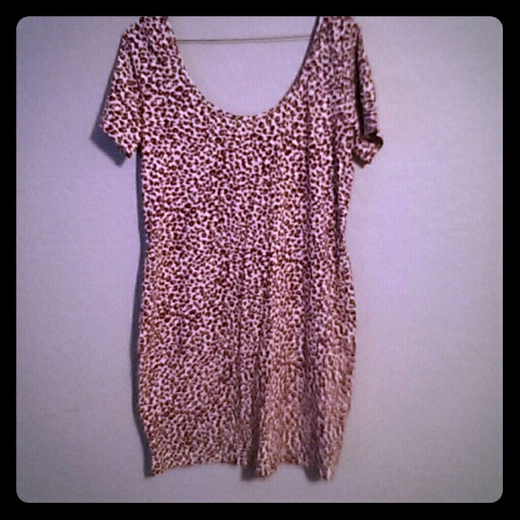 Xl leopard print tee dress
