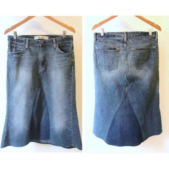Cute Reconstructed Gap Jean Denim Skirt