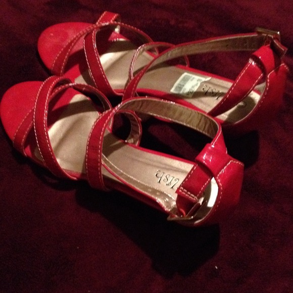 Red strappy sandal