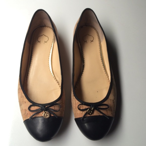 C. Wonder Shoes - cork cap toe flats