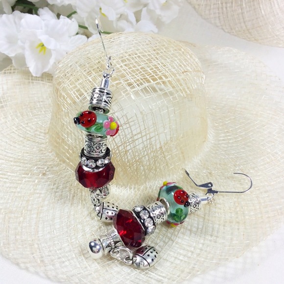 Lady Bug Earrings - Picture 2 of 2