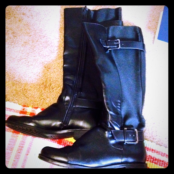 👢gorgeous WIDE CALF black riding boots👢
