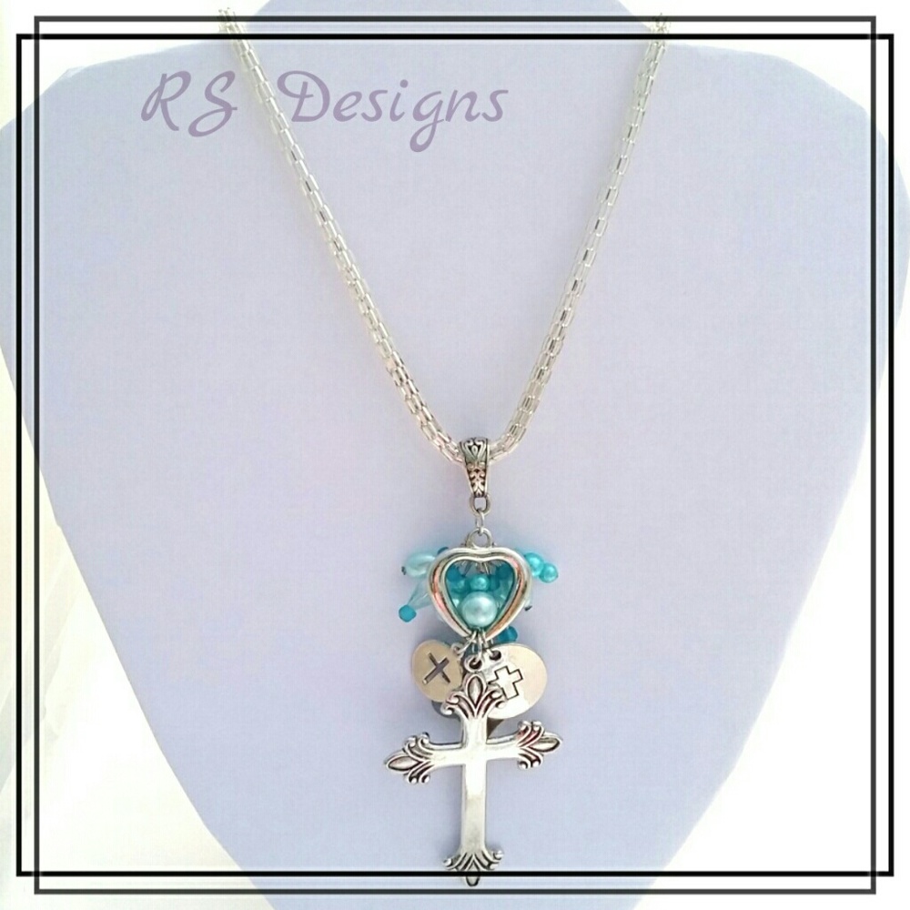 Cross Sweater Necklace