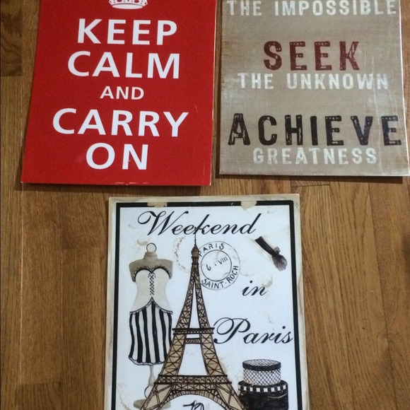 3 wall signs