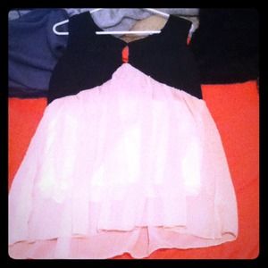 Pink and black dress/top