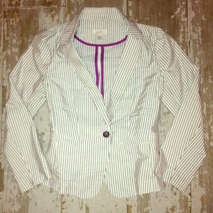 Ann Taylor loft stripe blazer SZ 2