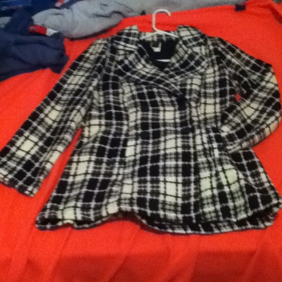 Plaid acetate coat
