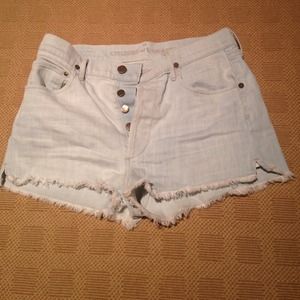 CofH hi-waisted denim shorts