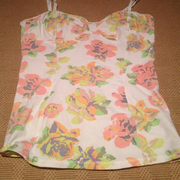 Aritzia neon bustier cami