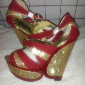 8$ Final Markdown Sparkly Geisha Wedges