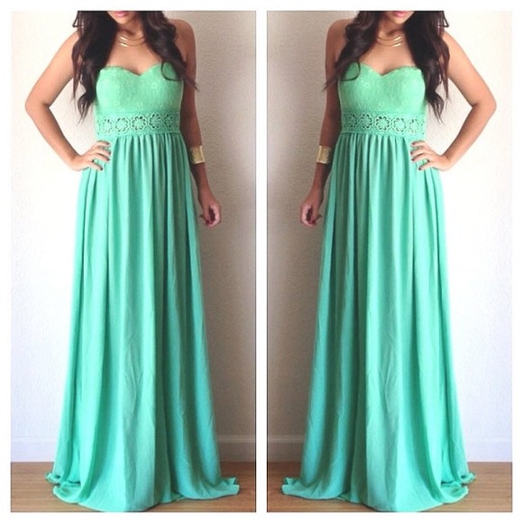 Lace top maxi dress