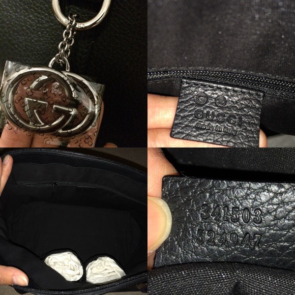 π«SOLDπ«Authentic black leather GUCCI bag π - Picture 3 of 4