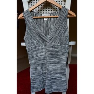 Shimmery black and silver halter top