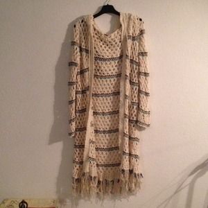 ON HOLD! FREE PEOPLE long knit cardigan/sweater