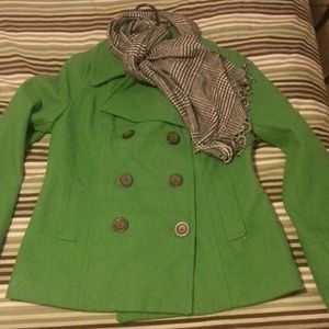Old navy green pea coat S