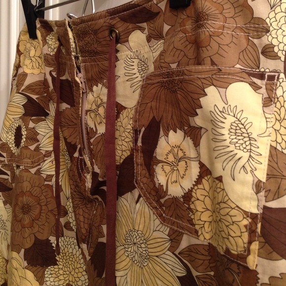 Ann Taylor loft brown/ cream drawstring skirt - Picture 2 of 2