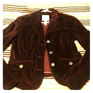 Aeropostale velvet blazer burgundy S