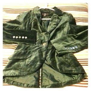 H&M Forest green velvet blazer size 4