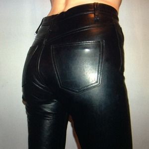 Leather biker leather pants, 27