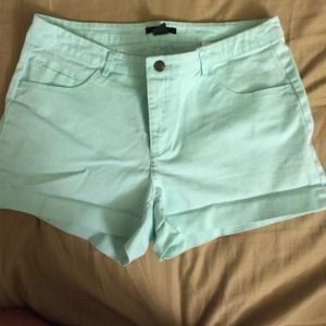 Mint shorts.