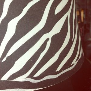 Zebra print lamp