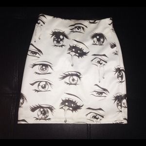 High waisted mini skirt