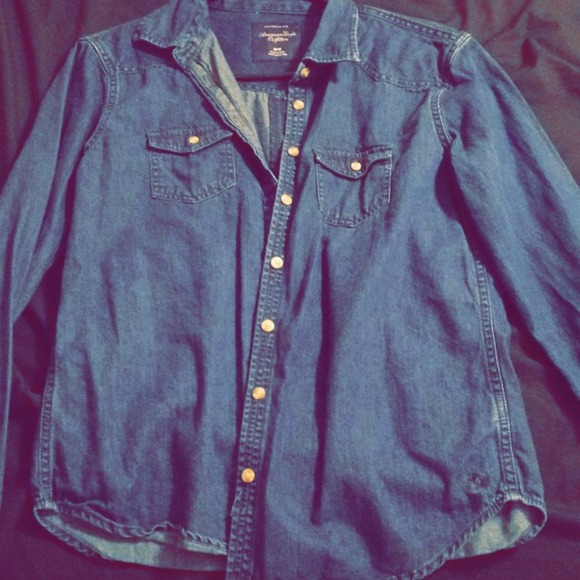 SOLD ON SS AE dark denim shirt ✨ON SALE✨